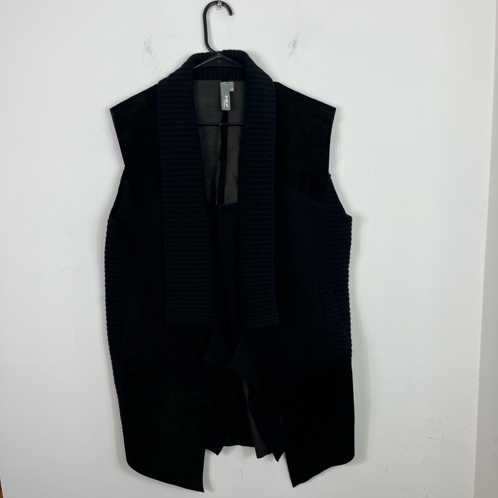 Si•iae Cashmere Leather Vest Sz L